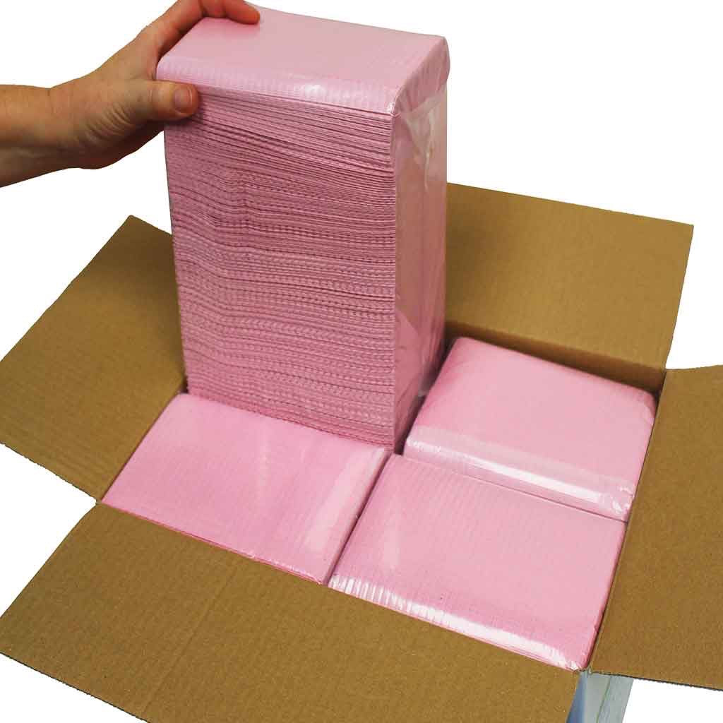 ADENNA® Pink Patient Bibs / Lap Cloths