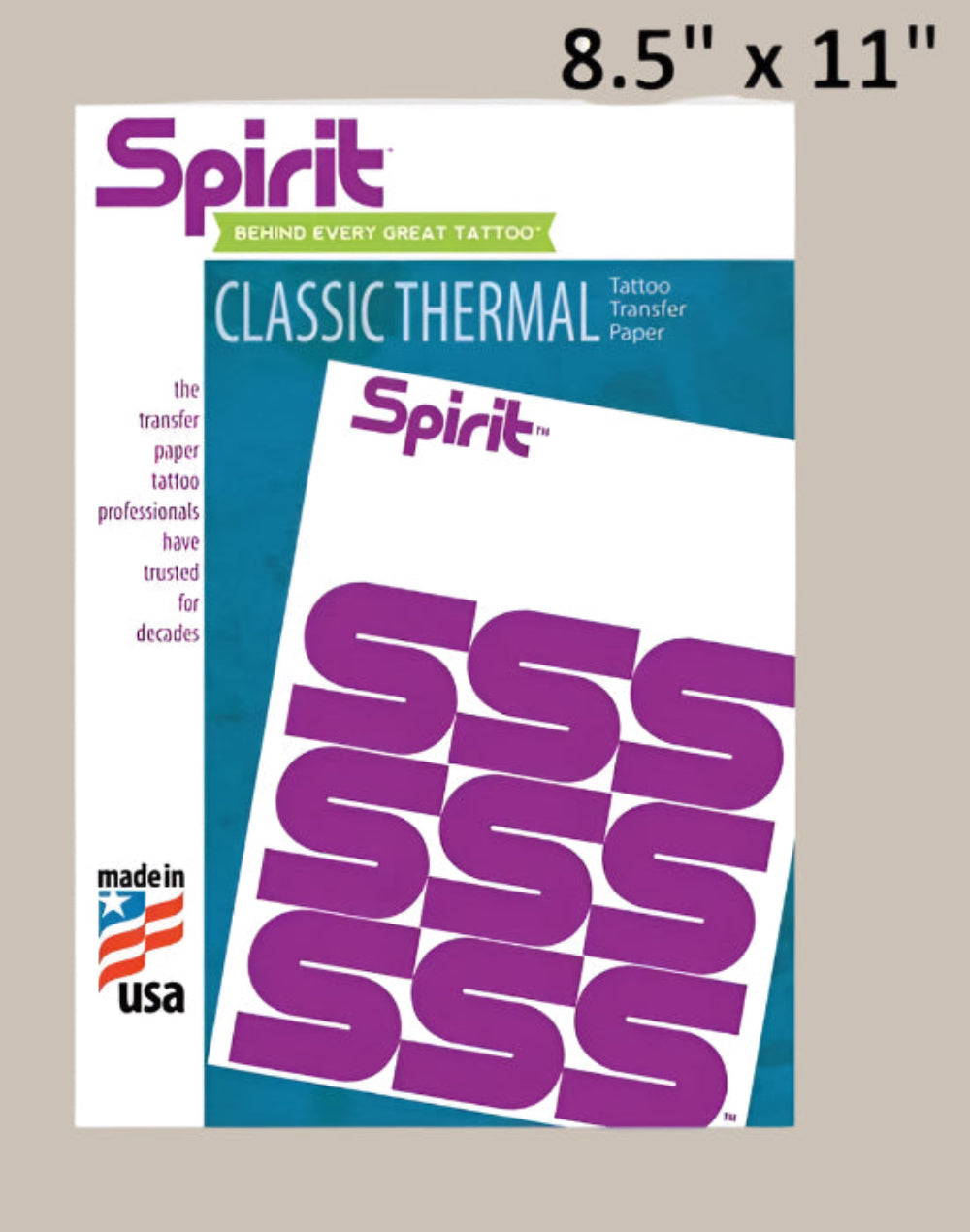 Spirit Classic Thermal Tattoo Transfer Paper 8-1/2" x 11”