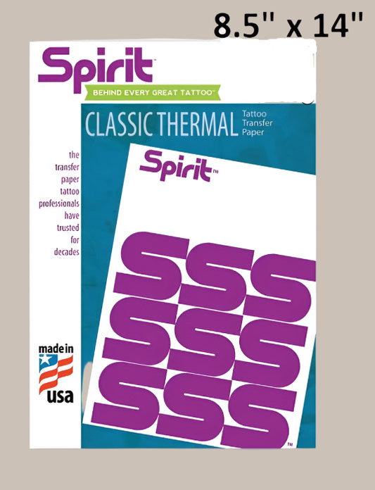 Spirit Classic Thermal Tattoo Transfer Paper — 8-1/2" x 14”