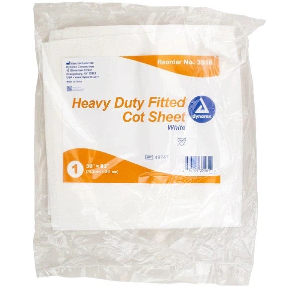 Dynarex Heavy Duty Fitted Bed Sheets